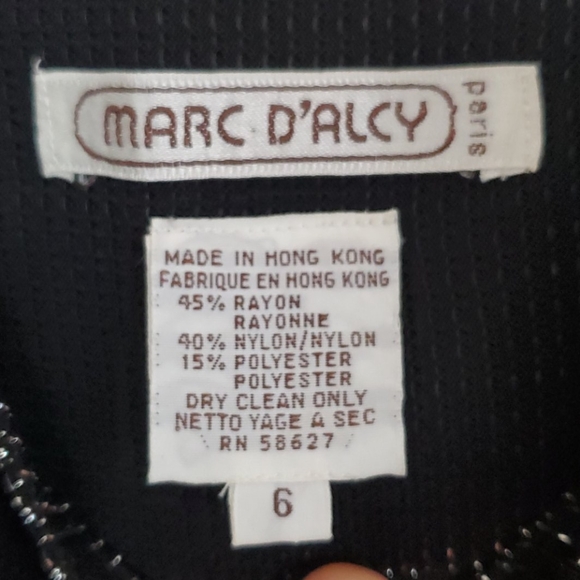 Marc D'Alcy Shimmery Black Vintage Tank Top - 6 - Picture 3 of 7